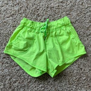 Lululemon Neon Green Shorts